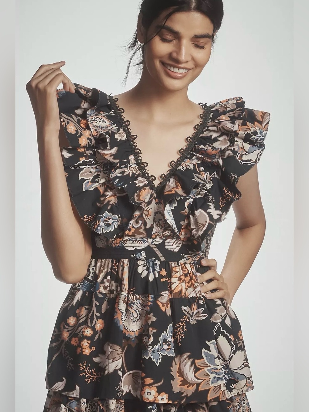 🩷Firm Price🩷By Anthropologie sleeveless ruffled a line mini dress